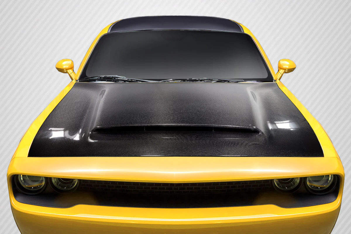 Dodge Challenger (2008-2023) Carbon Fiber Demon Look Hood - Image 8