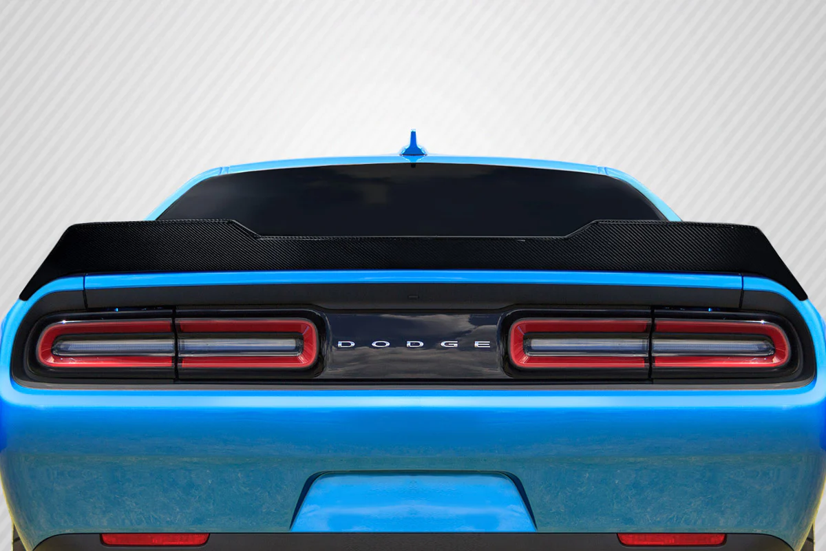 Dodge Challenger (2008-2023) Carbon Fiber Strata Rear Wing Spoiler - Image 5