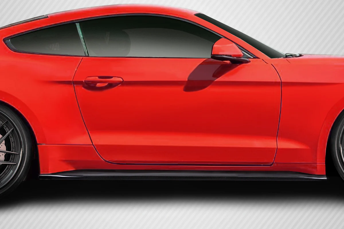 Ford Mustang (2015-2023) Carbon Fiber KT Side Skirt Rocker Panels - Image 9