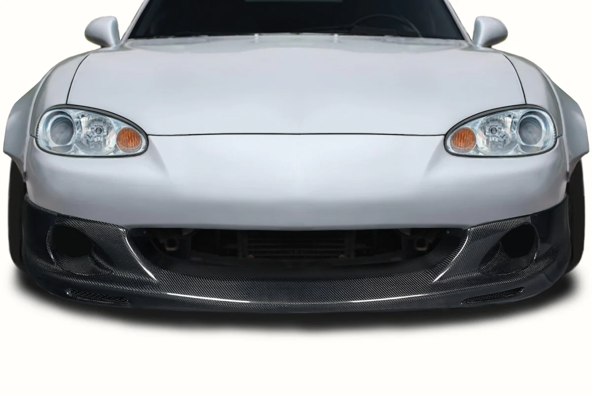 Mazda Miata MX-5 (2001-2005) Carbon Fiber OEM Look Front Lip Spoiler Air Dam - Image 4