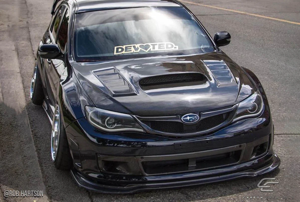 Subaru Impreza WRX STI (2008-2014) Carbon Fiber Dritech GT Concept Hood - Image 2