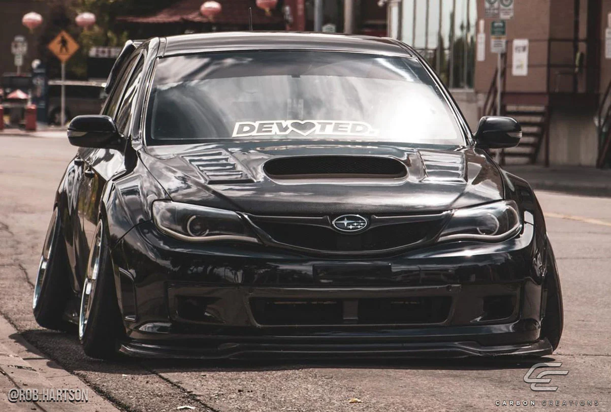 Subaru Impreza WRX STI (2008-2014) Carbon Fiber Dritech GT Concept Hood - Image 3