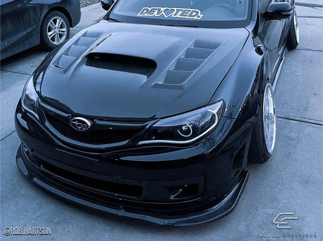 Subaru Impreza WRX STI (2008-2014) Carbon Fiber Dritech GT Concept Hood - Image 4
