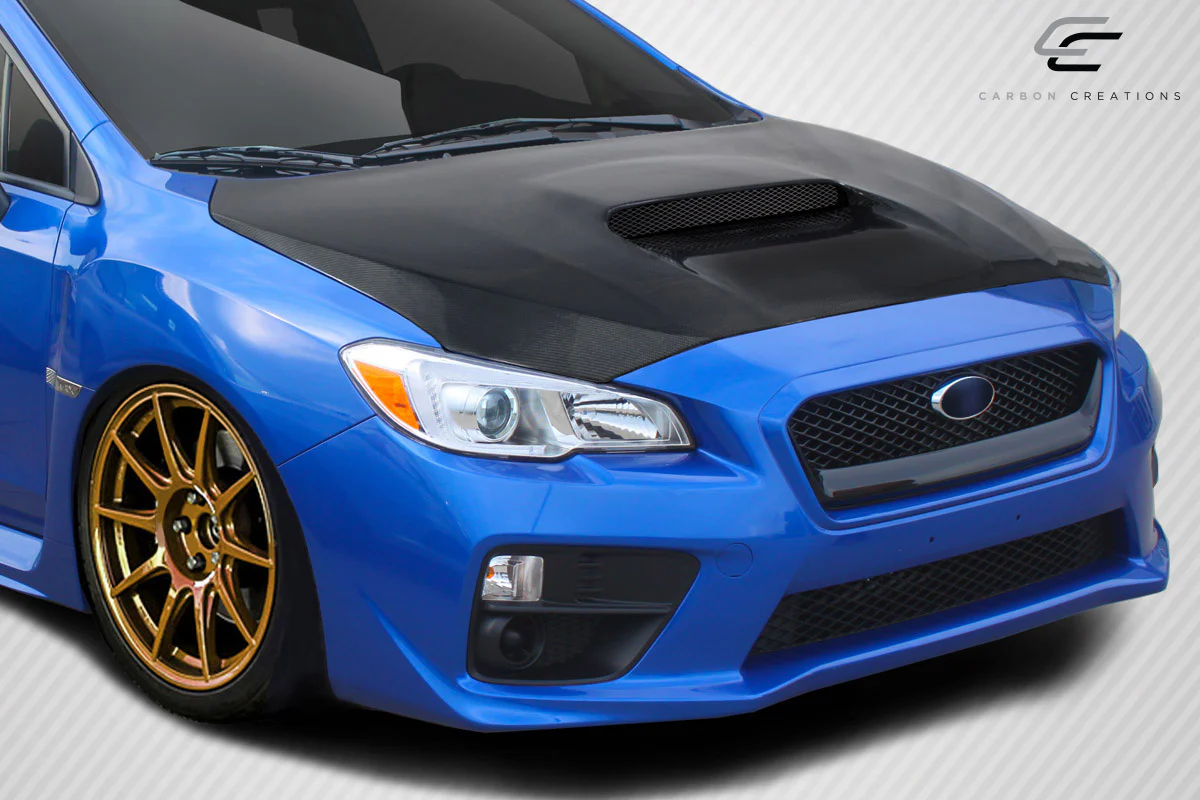Subaru WRX (2015-2021) Carbon Fiber Dritech OEM Look Hood - Image 4