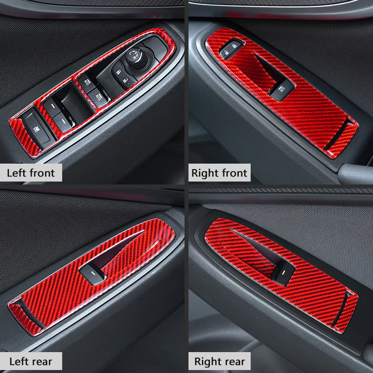 Subaru WRX (2022-2024) P&S Series Carbon Fiber Window Switch Trim Covers - Image 5
