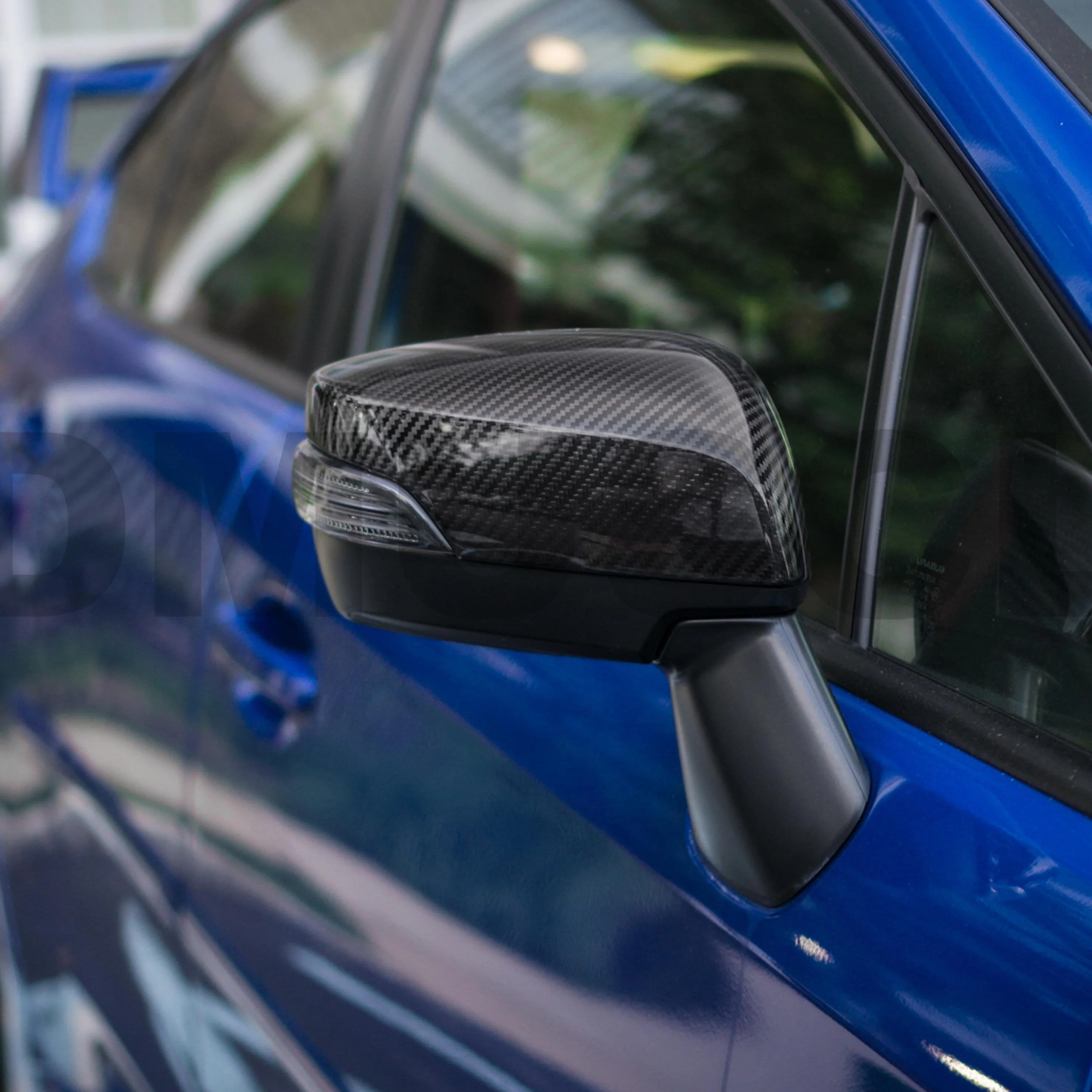 Subaru WRX STI (2015-2021) Tanso Dry Carbon Fiber Side Mirror with Turn Signal Cut-Out - Image 6