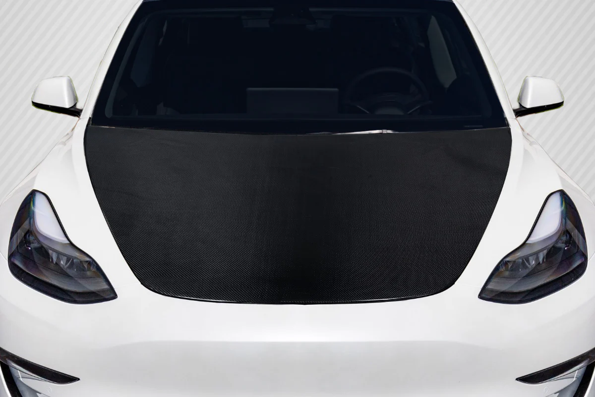 Tesla Model 3 (2018-2022) Carbon Fiber OEM Look Hood - Image 5