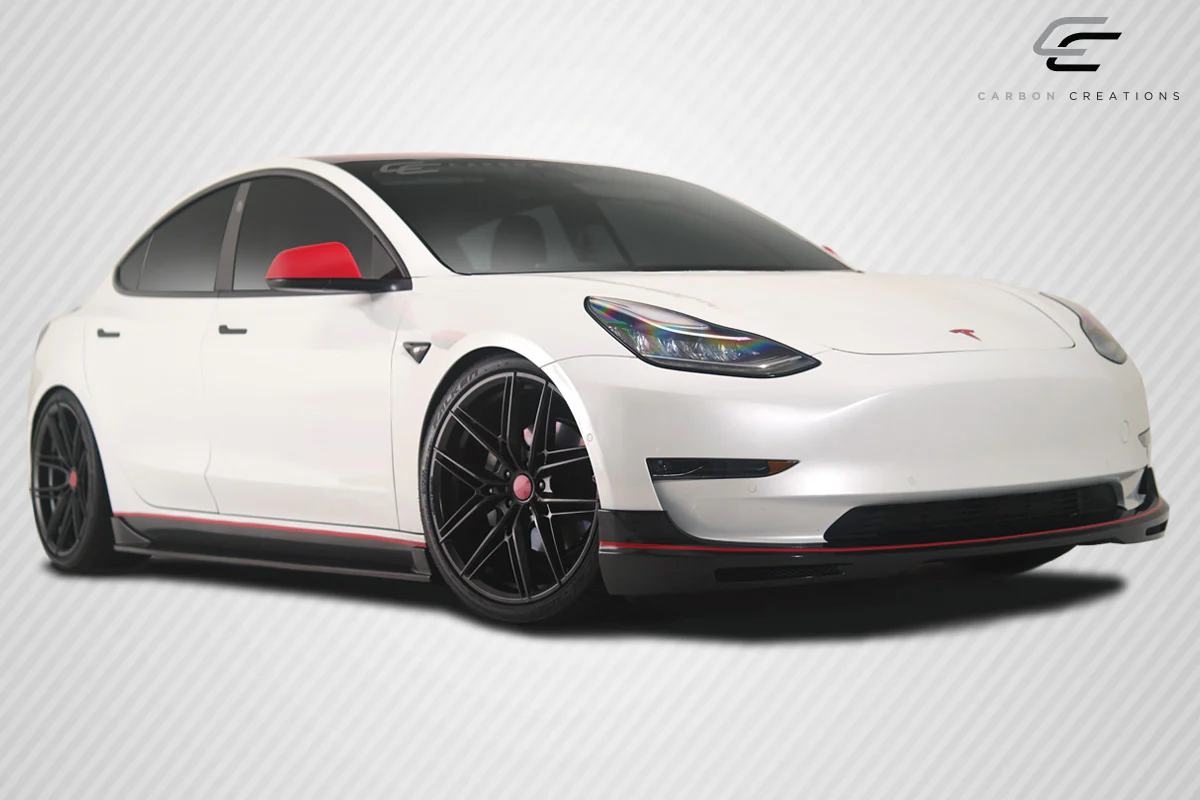 Tesla Model 3 (2018-2023) Carbon Fiber GT Concept Front Lip - Image 7