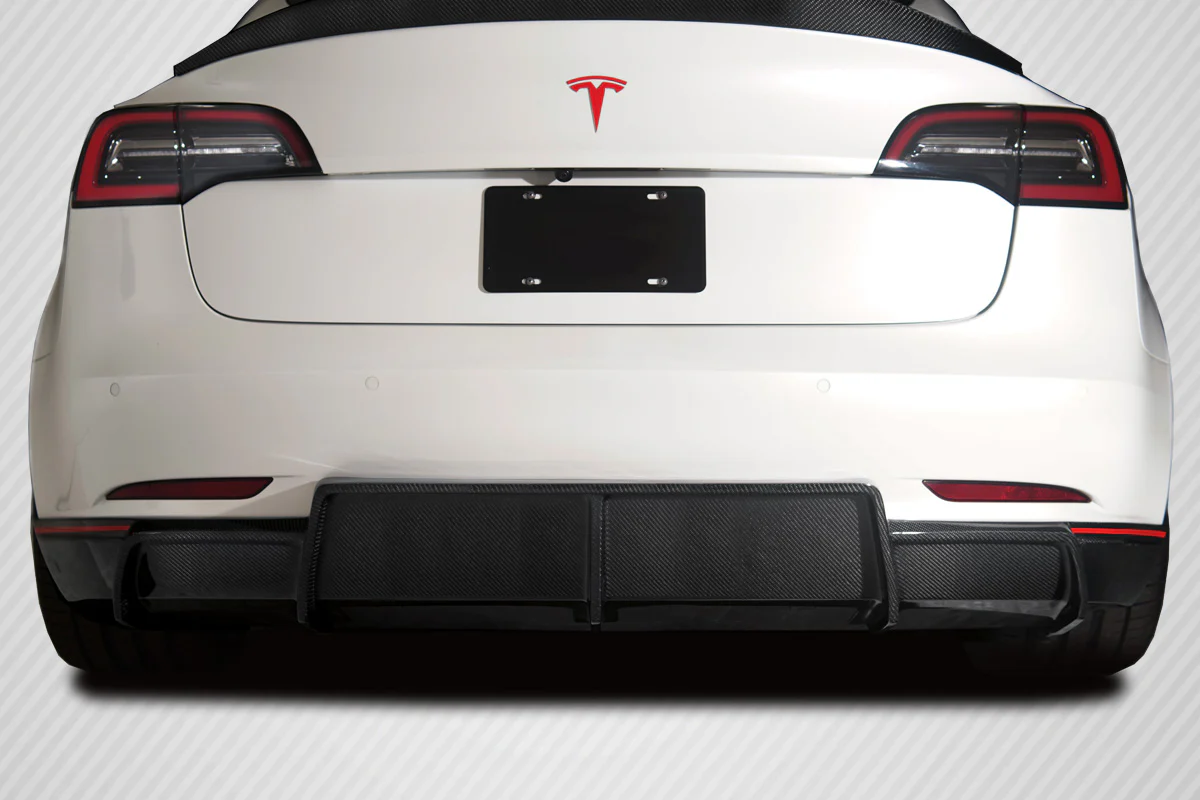 Tesla Model 3 (2018-2023) Carbon Fiber GT Concept Rear Diffuser - Image 5